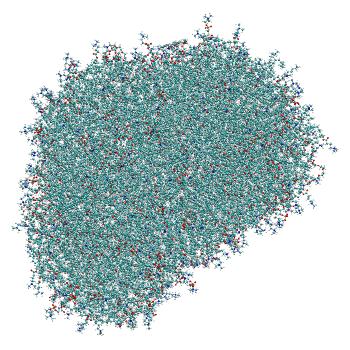 Structure preview of Empty LNP (no siRNA) constant pH MD at pH 7