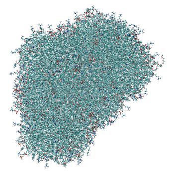 Structure preview of Empty LNP (no siRNA) constant pH MD at pH 8